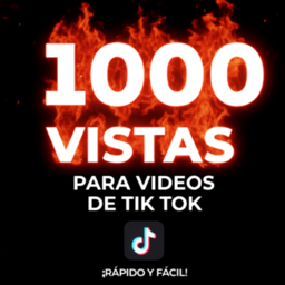 Imagen de 1000 vistas para videos de tik tok