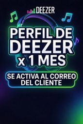 Imagen de PERFIL X 1 MES DE DEEZER PREMIUM-SE ACTIVA AL CORREO DEL CLIENTE