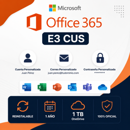 Imagen de MICROSOFT OFFICE 365 E3 CUS (1 TB) X 1 AÑO