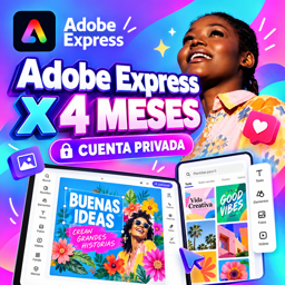 Imagen de ADOBE EXPRESS X4 MESES CUENTA PRIVADA